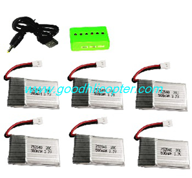 wltoys-v931-AS350-XK-K123 helicopter parts 1 to 6 Charger box + USB Charger + 6pcs battery 3.7V 500mah